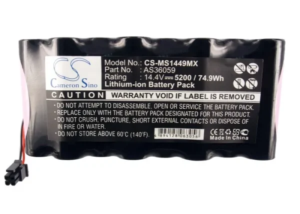 Siemens Drager MS14490, Monitor SC6002XL, MS1423, SC7000 Series Replacement Battery 5200mAh / 74.88Wh