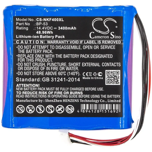 Nissin KF4, KF4A Series Replacement Battery 3400mAh / 48.96Wh