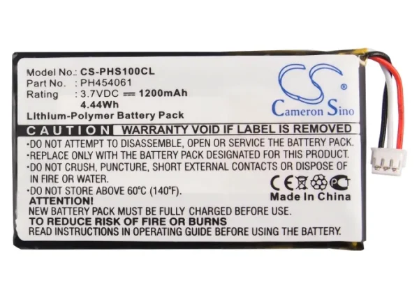 Philips S10A, S10A/38, S10H Series Replacement Battery 1200mAh / 4.44Wh