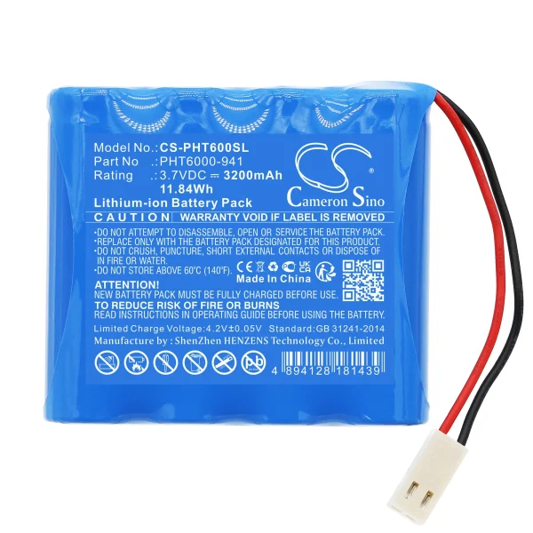 Phase Phase II, PHT6000, PHT6000-941 Series Replacement Battery 3200mAh / 11.84Wh