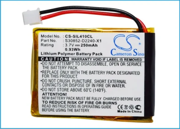 Siemens Gigaset L410, Maxwell 10, Pro Maxwell, Pro Maxwell 10 DECT, Series Replacement Battery 250mAh / 0.93Wh