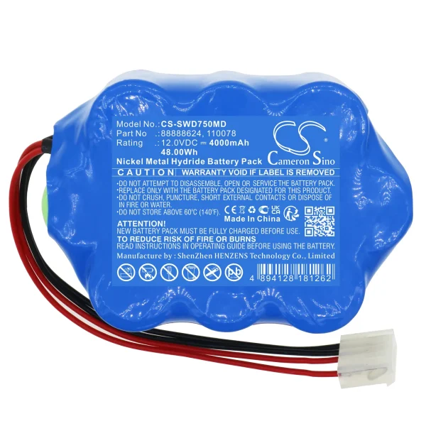 Simonson-Wheel Defibrillator 750, Defibrillator DMS730 Series Replacement Battery 4000mAh / 48.00Wh