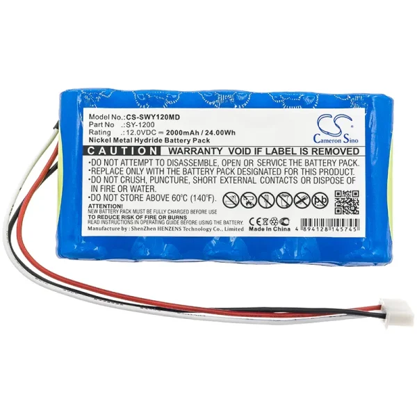 Smiths SY-1200, SY-1200 Infusion Pump Series Replacement Battery 2000mAh / 24.00Wh