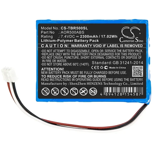 Tribrer AOR500, AOR500-s Series Replacement Battery 2300mAh / 17.02Wh