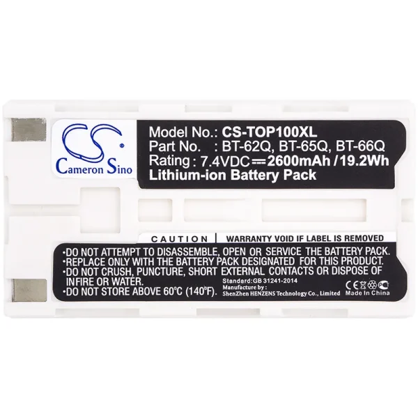 Sokkia  Series Replacement Battery 2600mAh / 19.24Wh