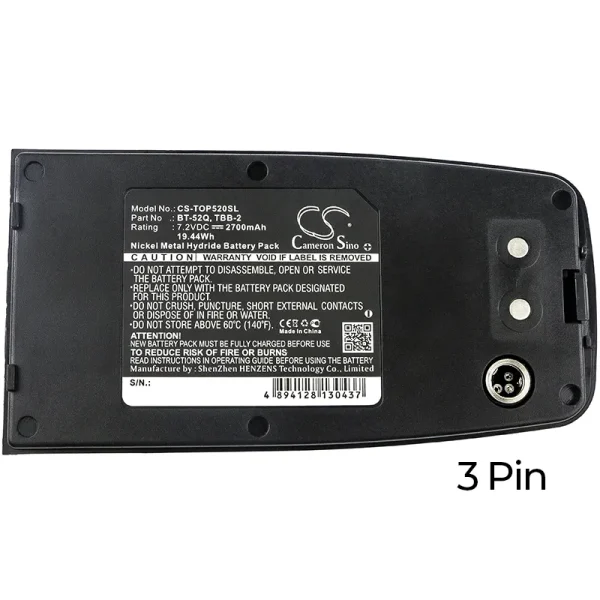 Topcon CS-100, CTS-3000, GPT-1000, GPT-1003, GPT-1004 Series Replacement Battery 2700mAh / 19.44Wh