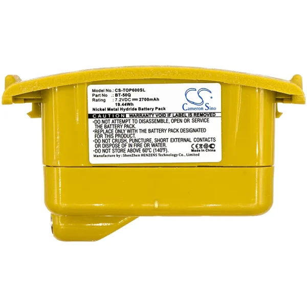 Topcon GTS-600, GTS-601, GTS-602, GTS-605, Series Replacement Battery 2700mAh / 19.44Wh