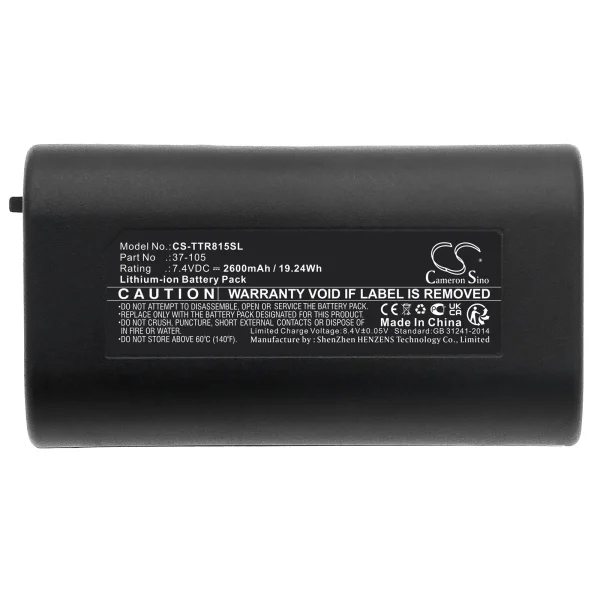 Triplett 8150, CamView IP Pro 5” Camera Teste Series Replacement Battery 2600mAh / 19.24Wh