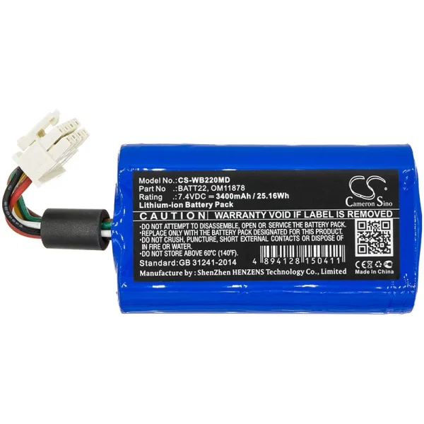 Welch-Allyn Connex Spot, Connex Spot Monitor, Grason-Stadler, Pressure unit Connex Spot Series Replacement Battery 3400mAh / 25.16Wh