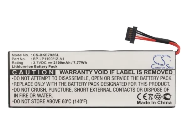 Becker BE7928, Traffic Assist 7928 Series Replacement Battery 2100mAh/7.77Wh