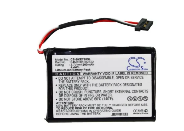 Becker BE7934, BE7988, Traffic Assist 7934, Traffic Assist Highspeed Series Replacement Battery 1200mAh / 4.44Wh