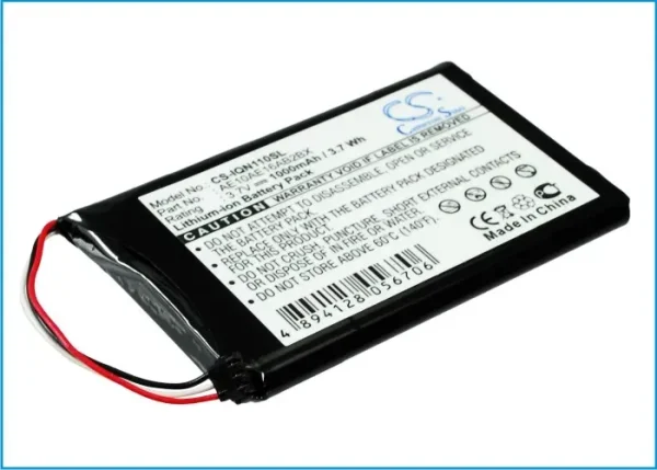 Garmin Nuvi 1100, Nuvi 1100LM Series Replacement Battery 1000mAh - Image 2