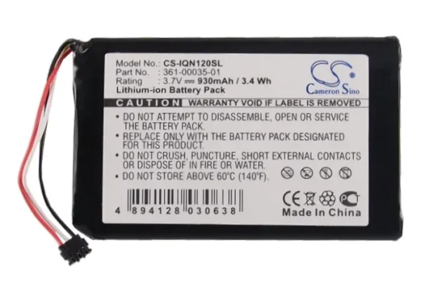 Garmin Drive Assist 50, Drive Assist 50LMT, Drive Assist 51, Drive Assist 51LMT Series Replacement Battery 930mAh / 3.44Wh