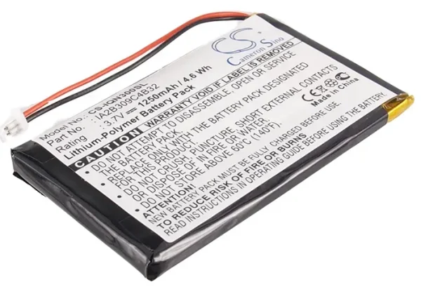 Garmin Nuvi 300, Nuvi 300T, Nuvi 310, Nuvi 310D Series Replacement Battery 1250mAh - Image 3