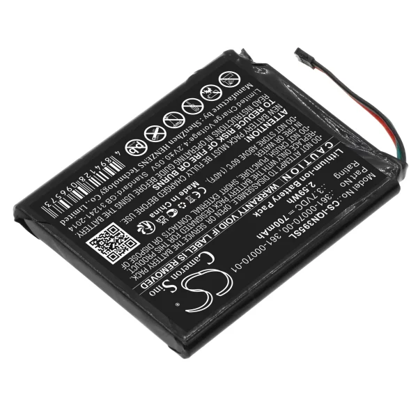 Garmin 3597LMT, Nuvi 3597, Nuvi 3597LMTHD, Nuvi 3598 Series Replacement Battery 700mAh / 2.59Wh - Image 4