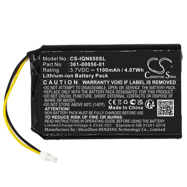 Garmin 010-01211-01, Nuvi 53, Nuvi 53LMT, Nuvi 65 Series Replacement Battery 1100mAh / 4.07Wh