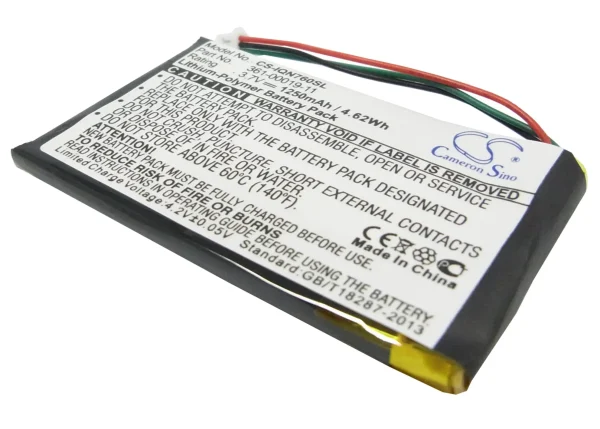 Garmin Nuvi 3590, Nuvi 3590 LM, Nuvi 3590LMT, Nuvi 700 ( 3 wires ) Series Replacement Battery 1250mAh / 4.63Wh - Image 5