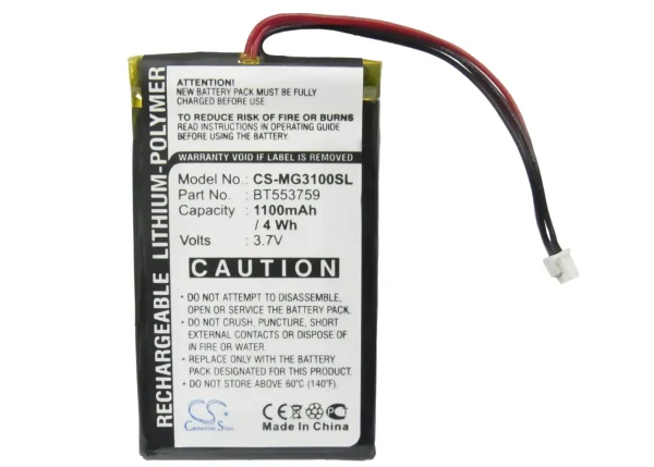 Typhoon MyGuide 3100 Series Replacement Battery 1100mAh