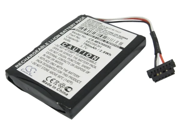 Mitac Mio Moov 500, Mio Moov 510, Mio Moov 560, Mio Moov 580 Series Replacement Battery 750mAh / 2.78Wh - Image 6