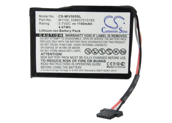 Mitac Mio Spirit V505 TV, Mio Spirit V735 TV Series Replacement Battery 1100mAh / 4.07Wh