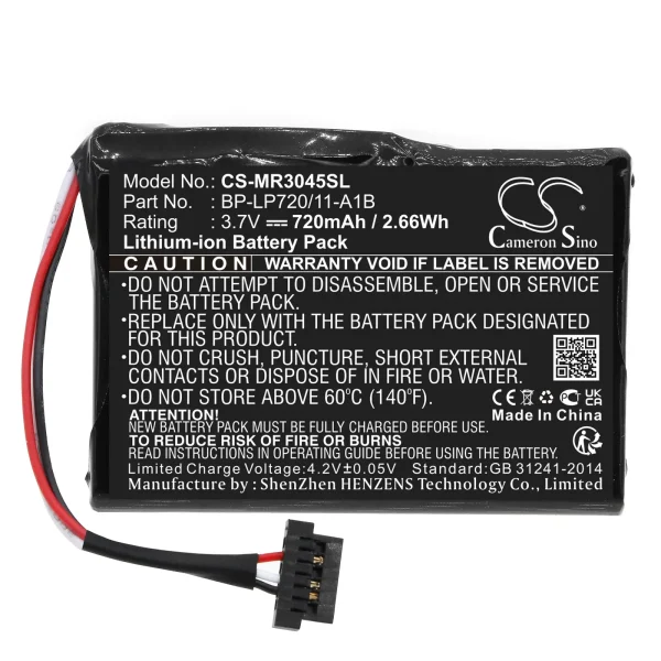 Becker Active 43 Talk, Active 43 Traffic, Active 43 Transit, Active 50 Series Replacement Battery 720mAh / 2.66Wh