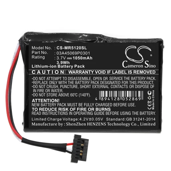 Magellan RoadMate 5045, RoadMate 5045LM, RoadMate 5045MU, RoadMate 5045TEU Series Replacement Battery 1050mAh