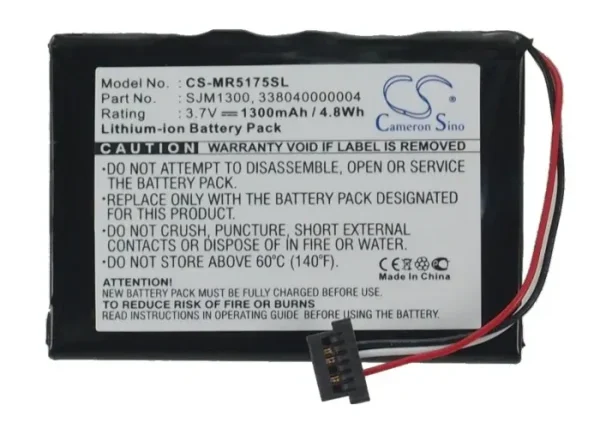 Magellan RoadMate 5175-LM, RoadMate 5175TLM Series Replacement Battery 1300mAh