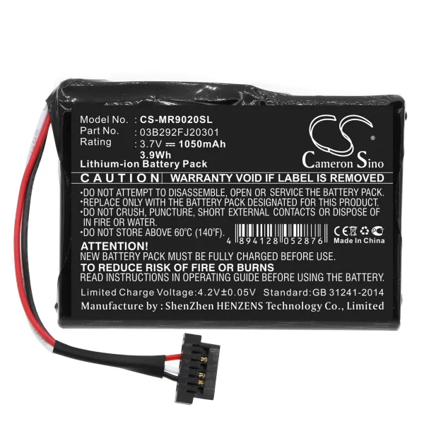 Magellan RoadMate 9020, RoadMate 9020TLM, RoadMate 9055, RoadMate 9055LM Series Replacement Battery 1050mAh