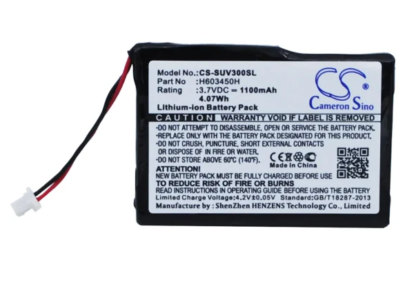 Sureshotgps C2796, Micro V3 Series Replacement Battery 1100mAh / 4.07Wh