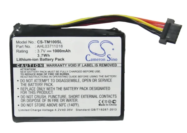 TomTom 4CS0.002.01, Go 1000, Go 1000 Live, Go 1005 Series Replacement Battery 1000mAh / 3.70Wh