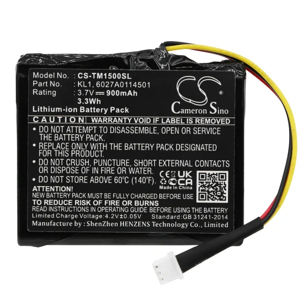 TomTom VIA 1400M, VIA 1405, VIA 1405M, VIA 1405T Series Replacement Battery 900mAh / 3.33Wh