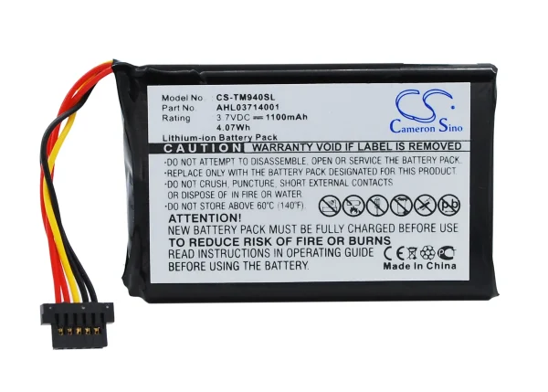 TomTom Go 940, Go 940 Live Series Replacement Battery 1100mAh