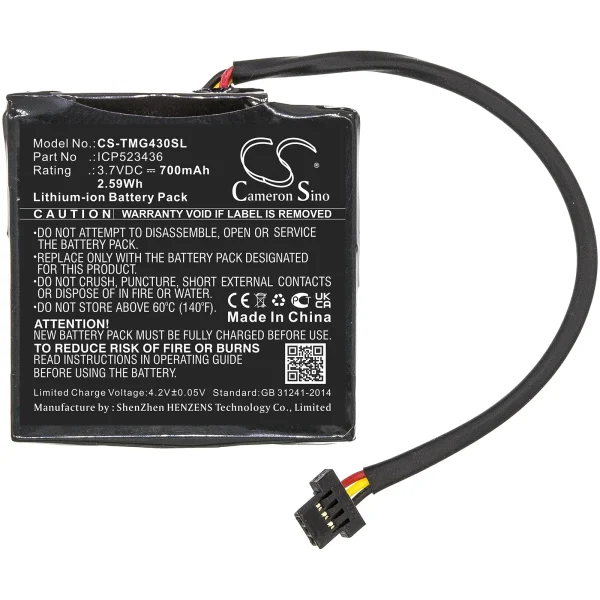 TomTom 4FB40, Go 400 4.3" Satnav Series Replacement Battery 700mAh / 2.59Wh