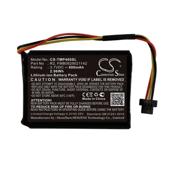 TomTom 340S LIVE XL, 4EG0.001.08, One XL 340, One XL 4EG0.001.17 Series Replacement Battery 800mAh / 2.96Wh